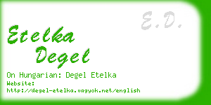 etelka degel business card